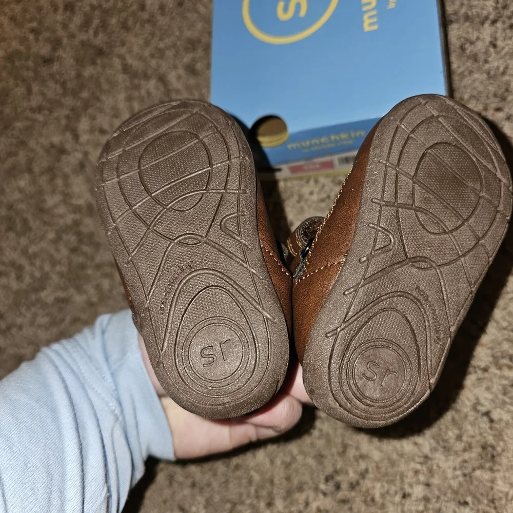 Stride Rite Brown Baby Walker Shoes